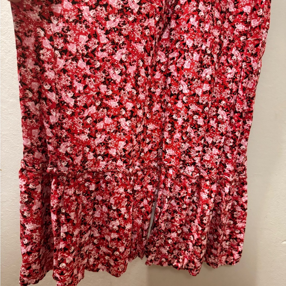Red Floral Spaghetti-Strap Jumpsuit - Picture 6 of 12